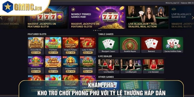 Khám phá kho trò chơi phong phú với tỷ lệ thưởng hấp dẫn