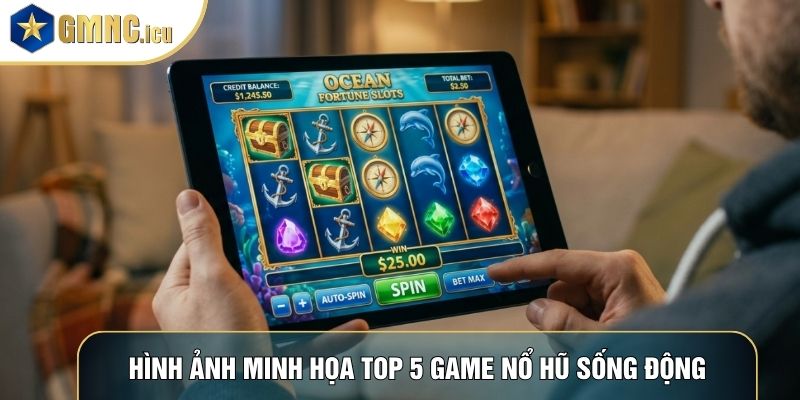 Hình ảnh minh họa Top 5 game nổ hũ sống động